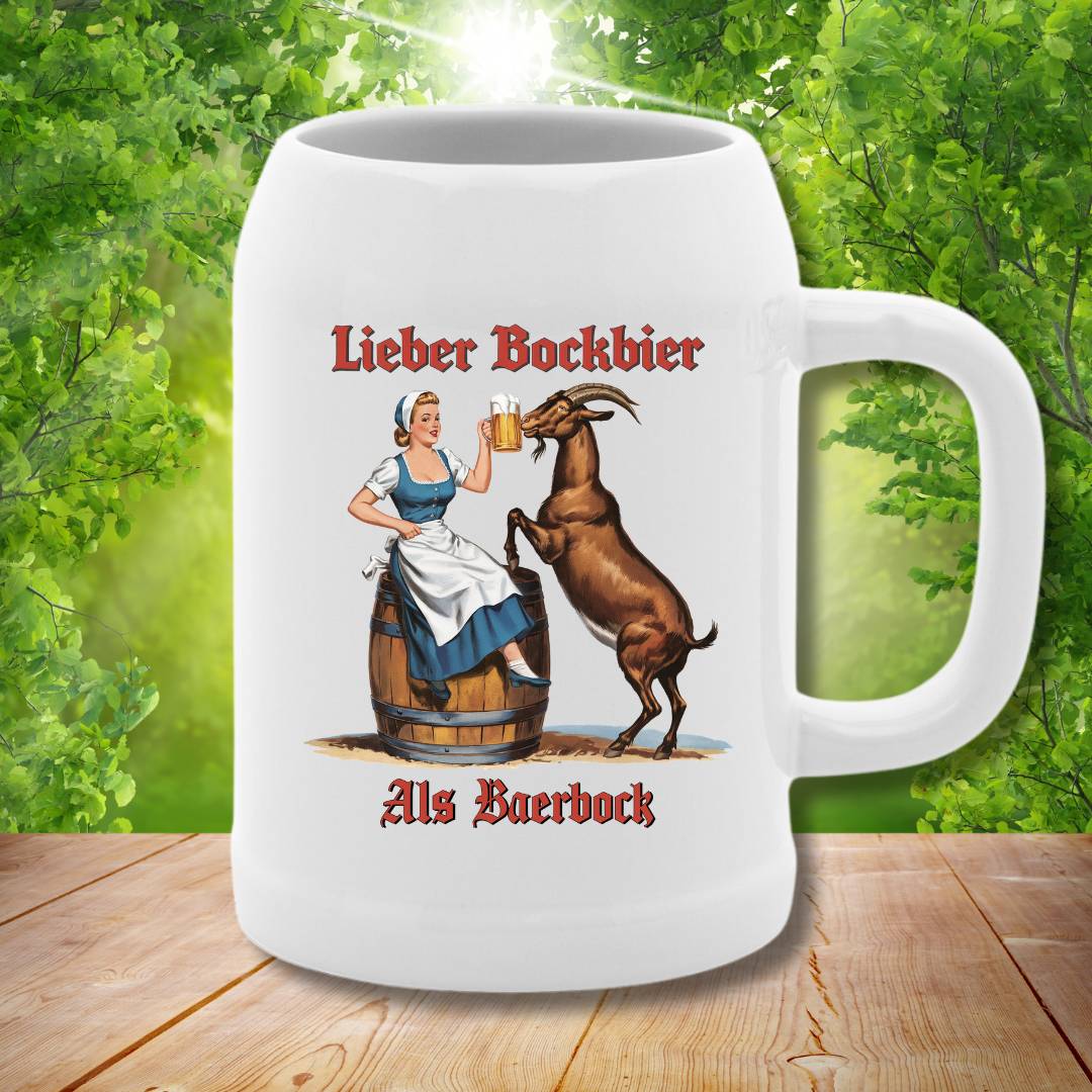 LIEBER BOCKBIER - Bierkrug Stein
