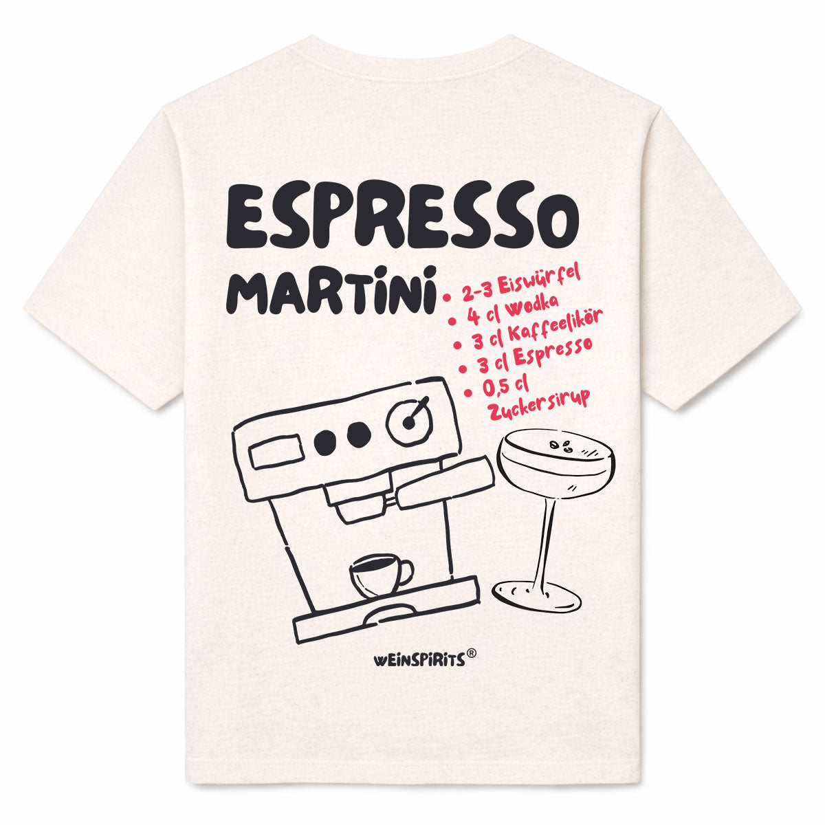 ESPRESSO MARTINI - Premium T-Shirt Backprint