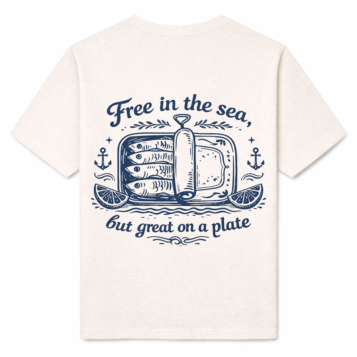 FREE IN THE SEA - Premium T-Shirt Backprint