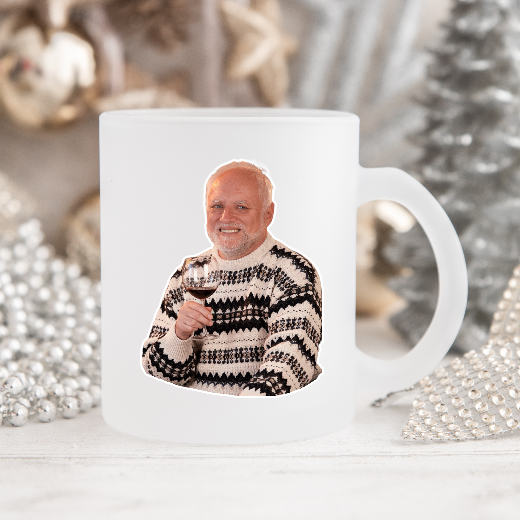 LAUGH A LITTLE WINE A LOT - Glastasse satiniert