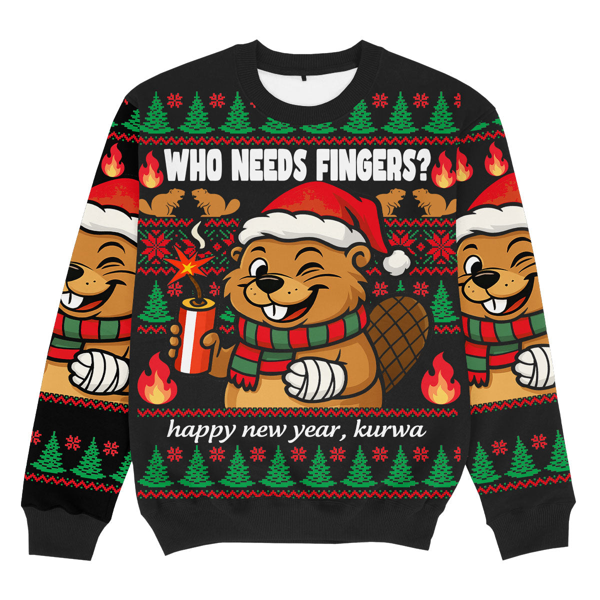 WHO NEEDS FINGERS - Christmas Ugly Sweater
