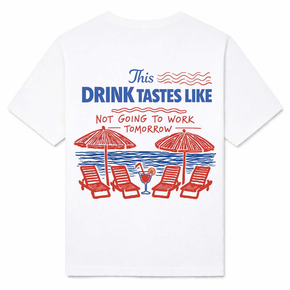 NOT GOING TO WORK - Premium T-Shirt Backprint