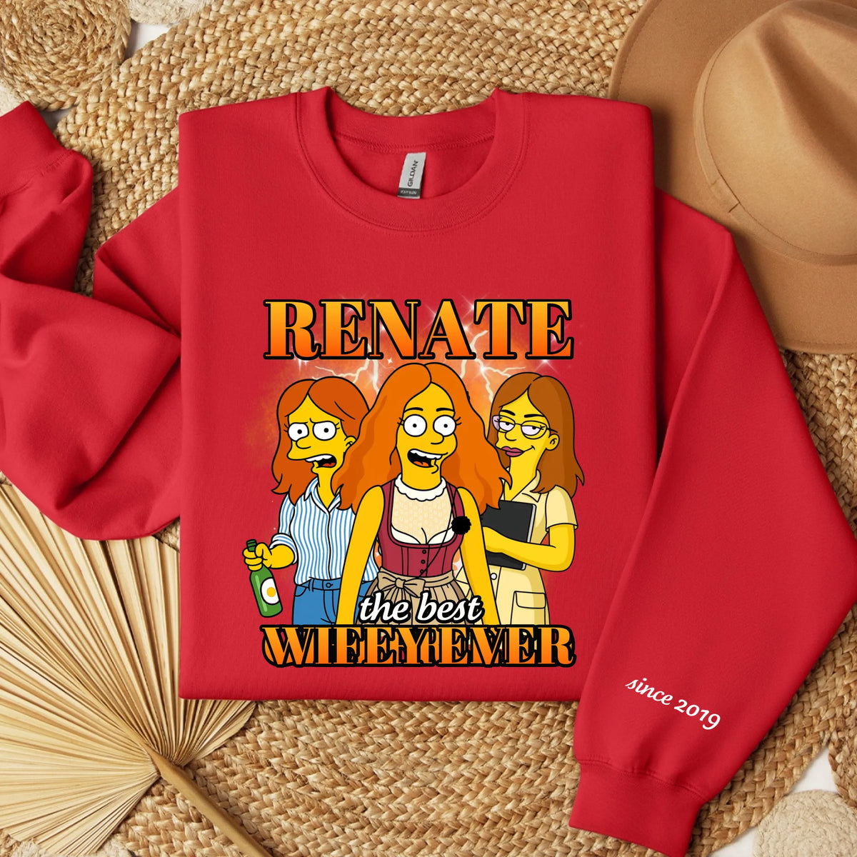 sweater folded red