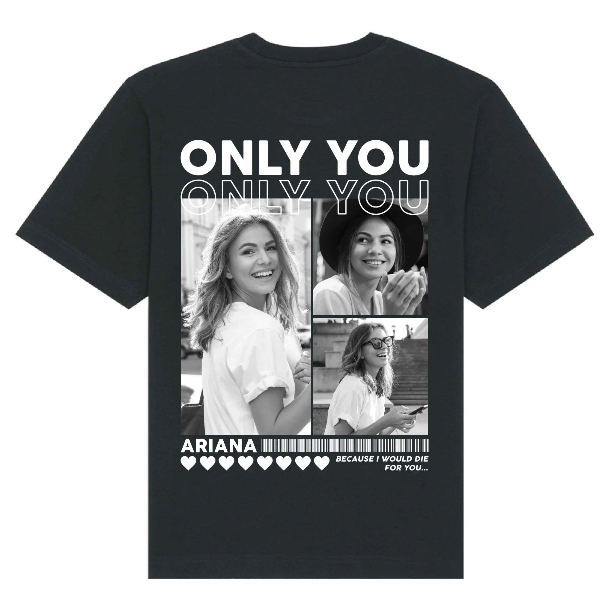 mockup shirt back black