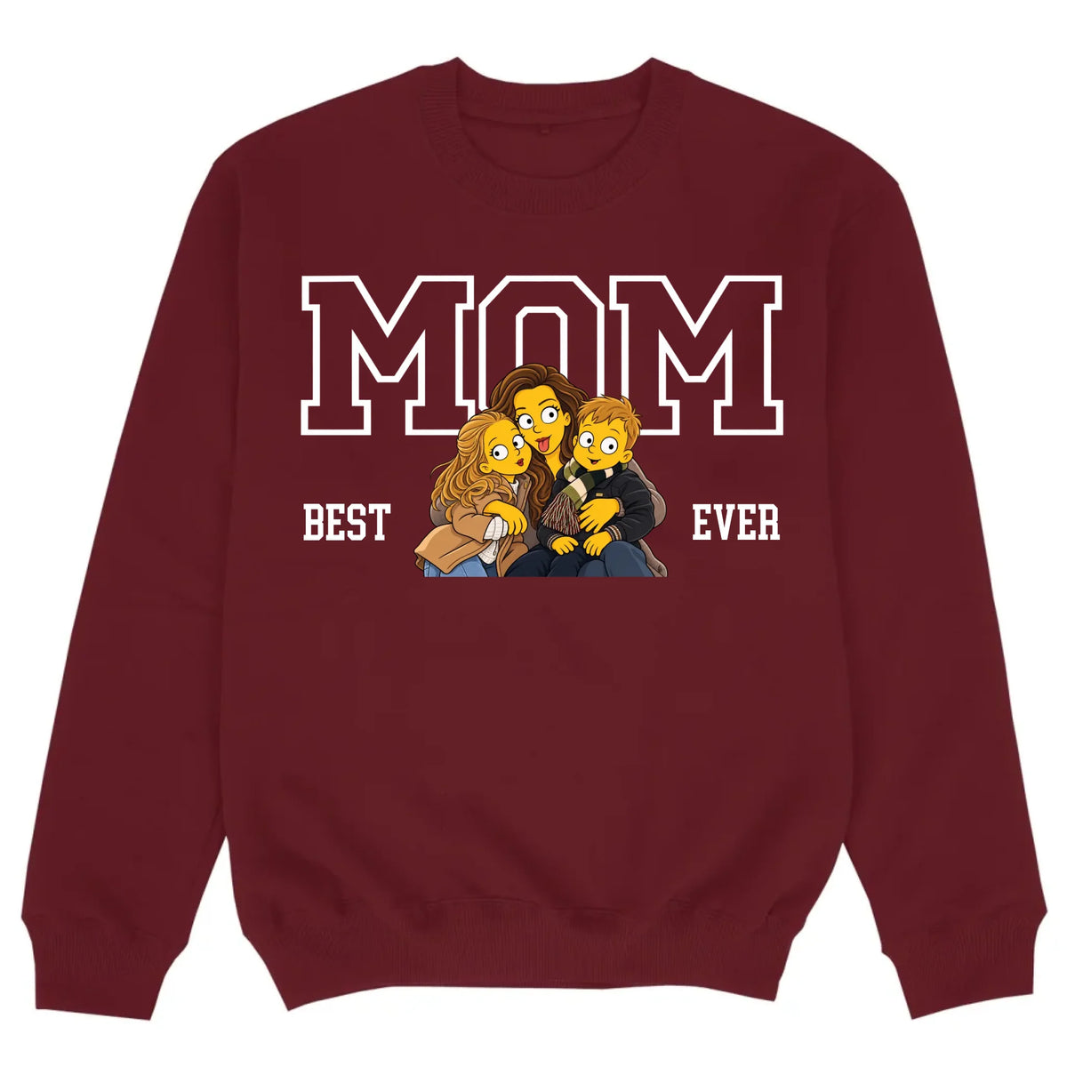 mockup sweater burgund