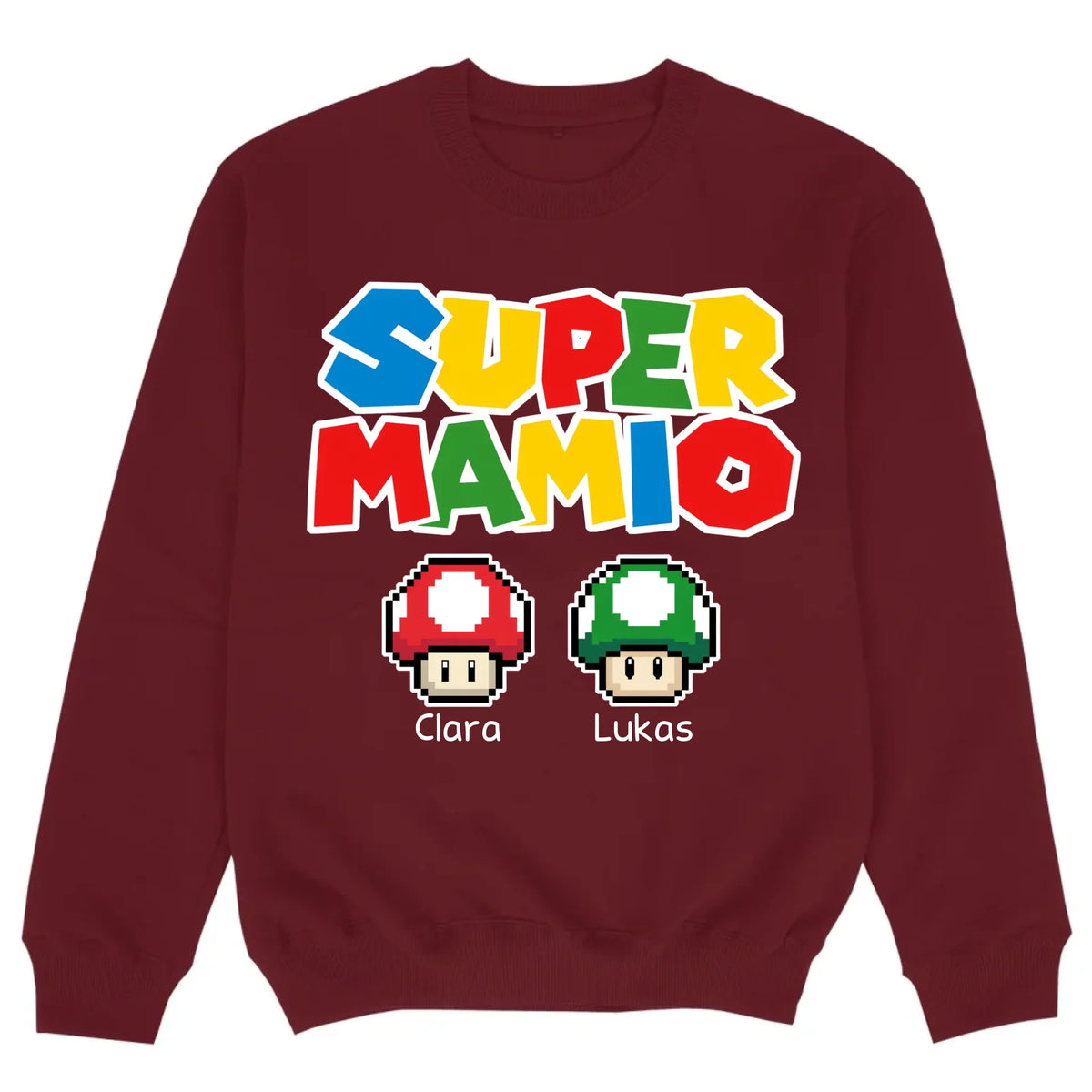 mockup sweater burgund