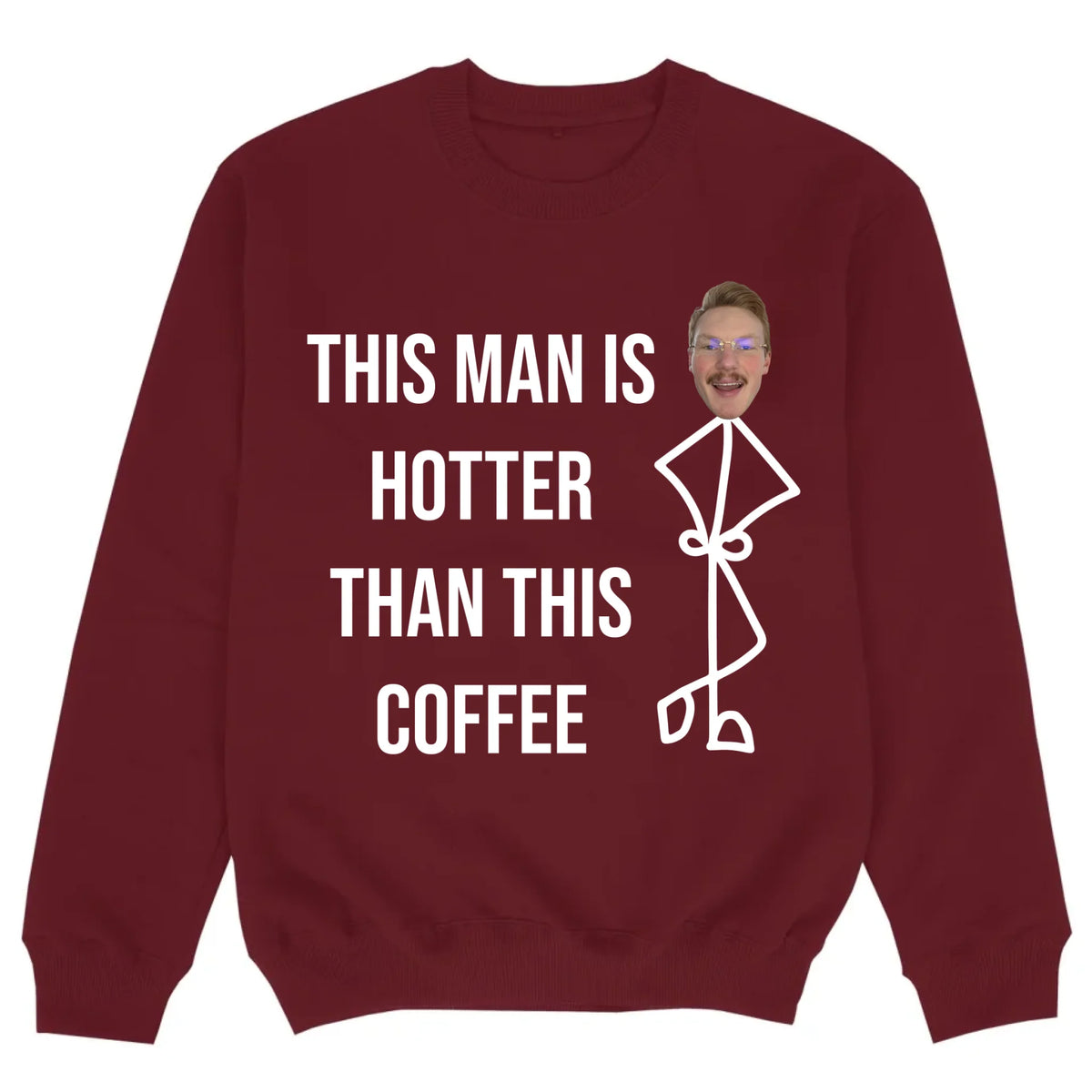 mockup sweater burgund