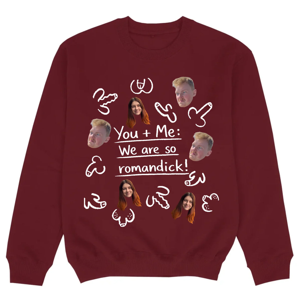 mockup sweater burgund