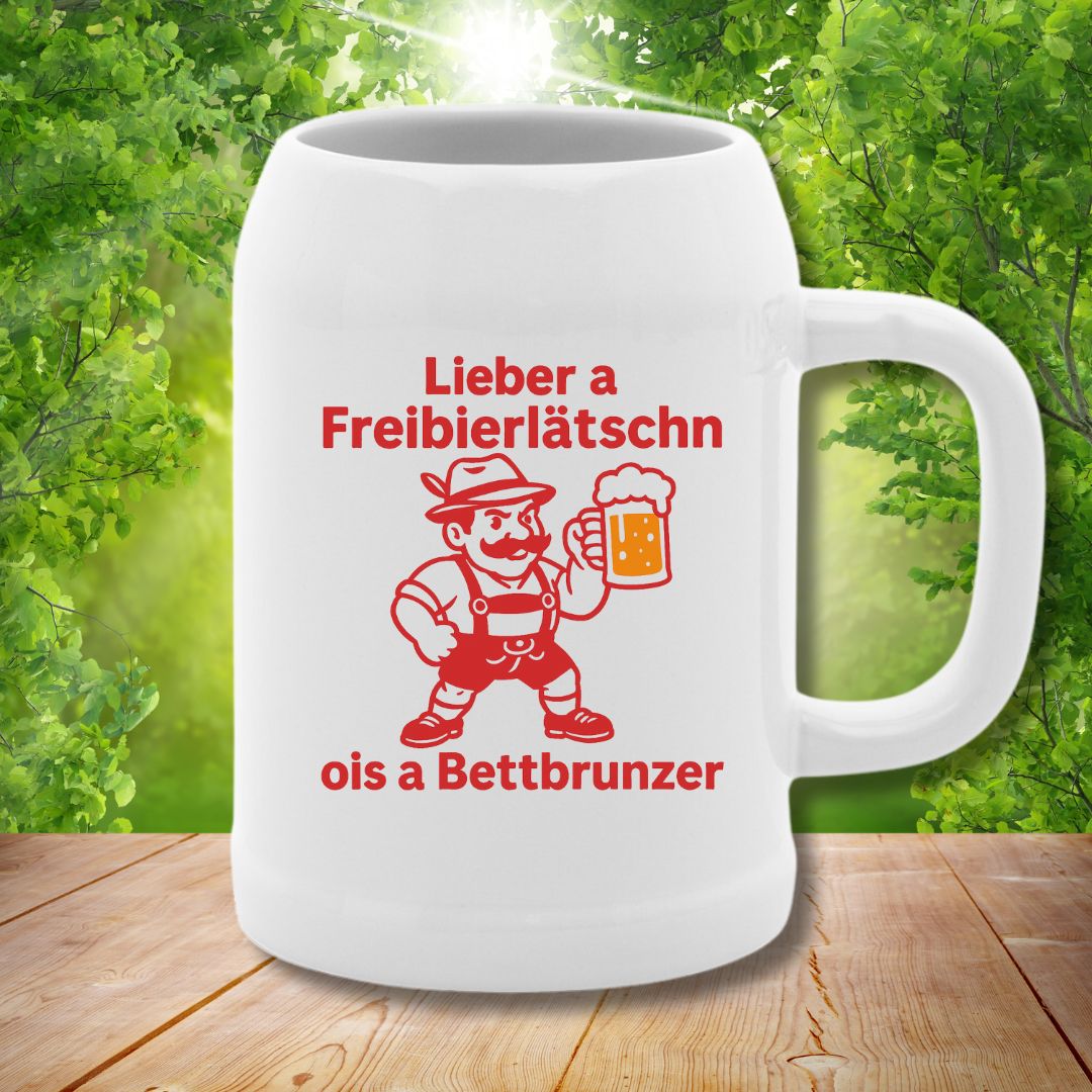 FREIBIERLÄTSCHN - Bierkrug Stein