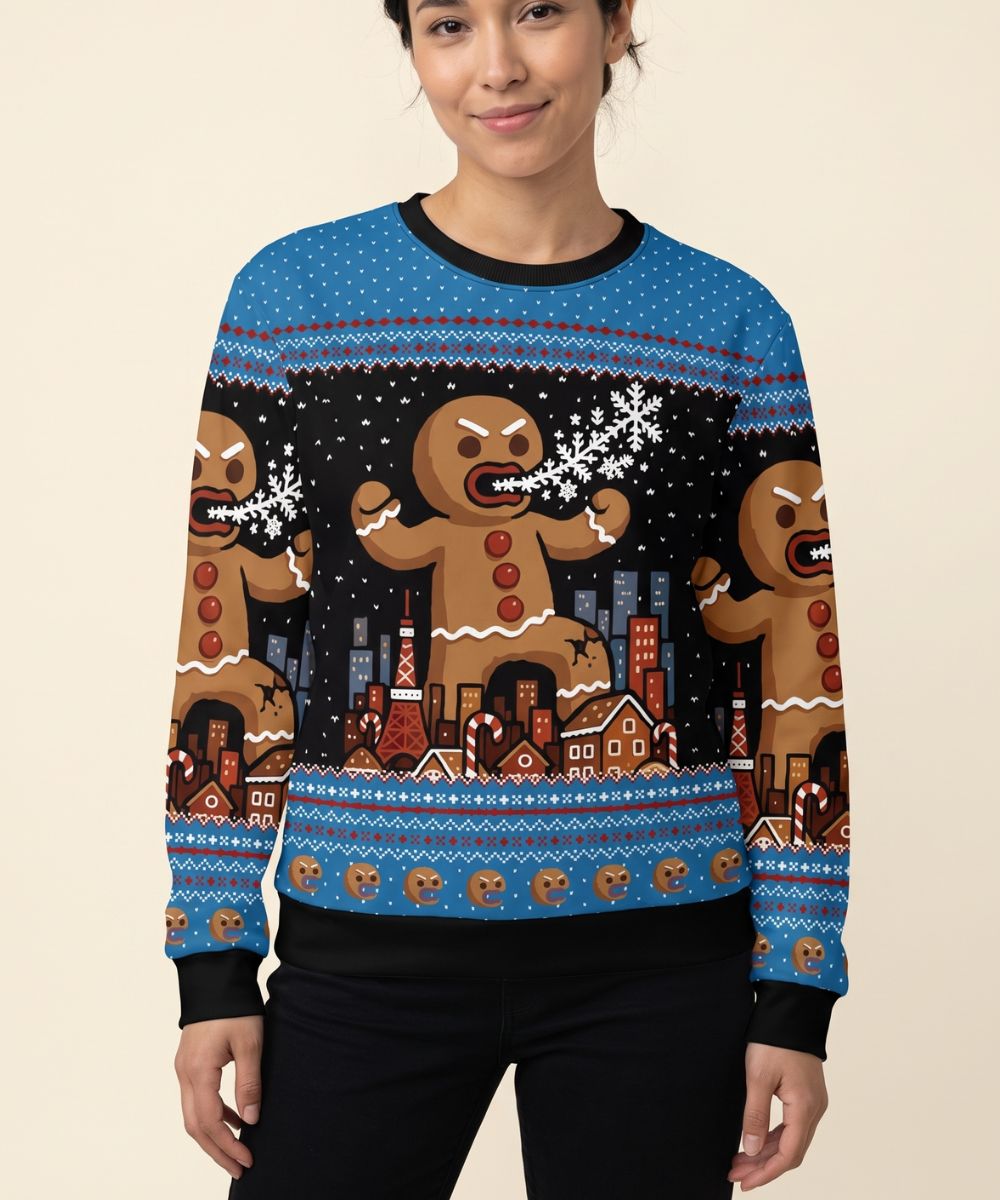 ANGRY GINGERBREAD MAN - Pull de Noël Signature