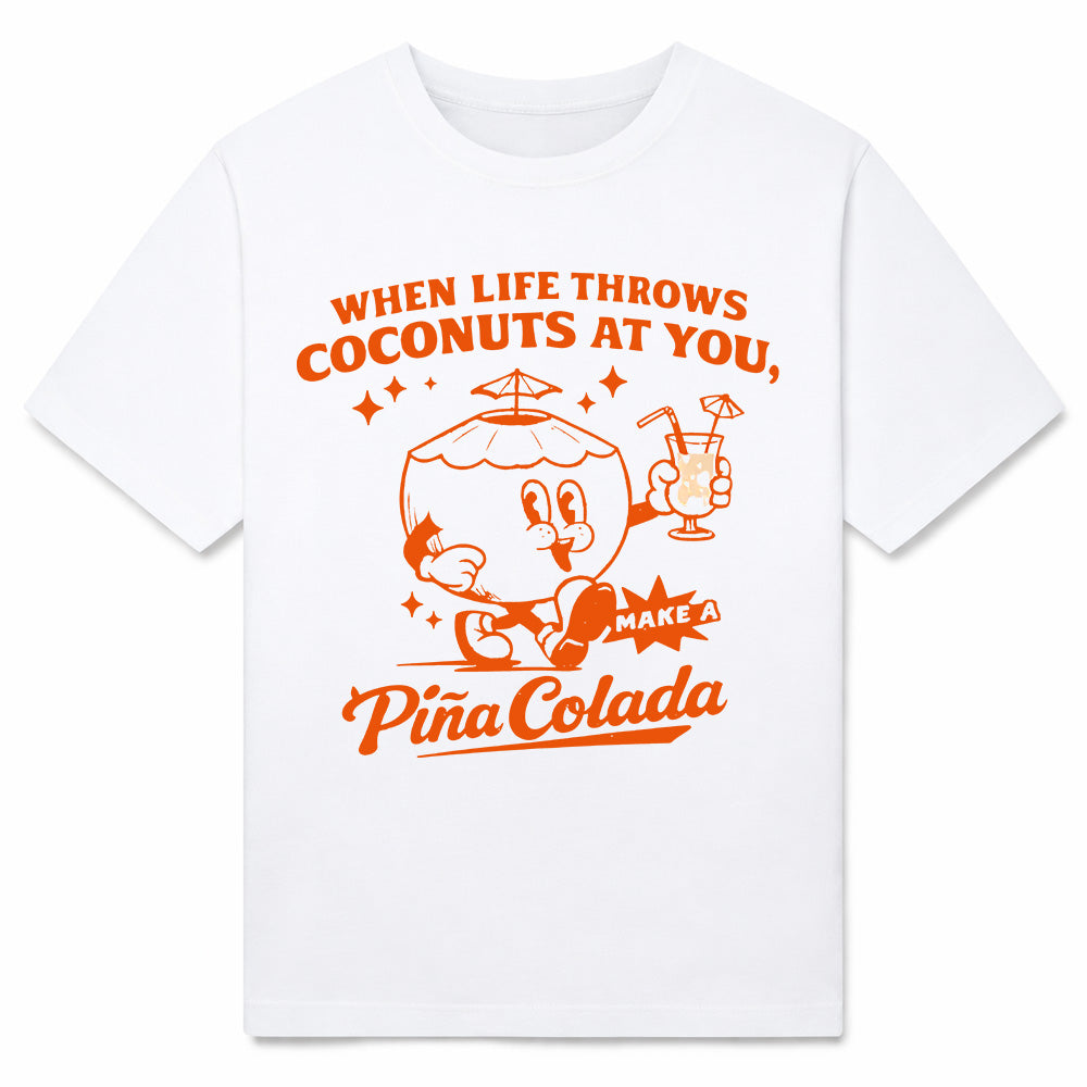 WHEN LIFE THROWS COCONUTS - Premium T-Shirt