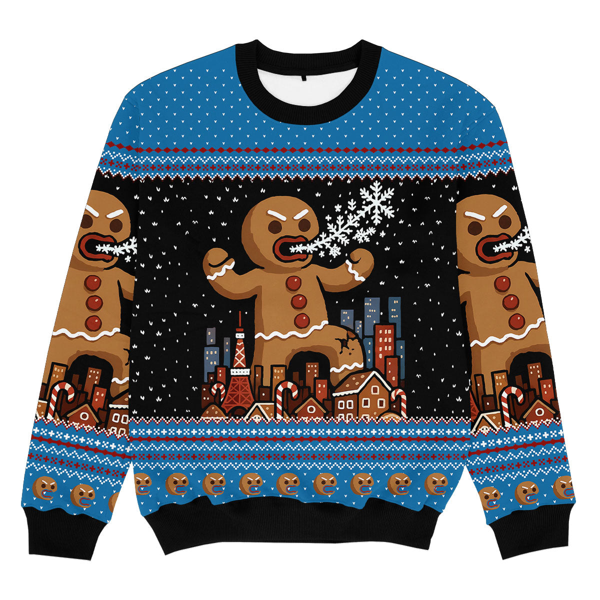 ANGRY GINGERBREAD MAN - Pull de Noël Signature