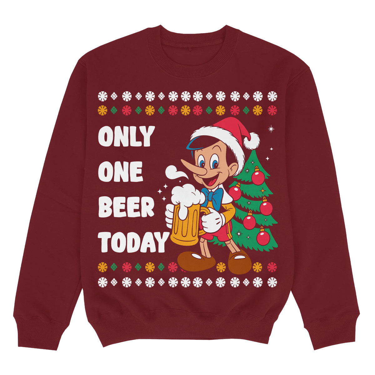 ONLY ONE BEER TODAY - Premium Christmas Sweater