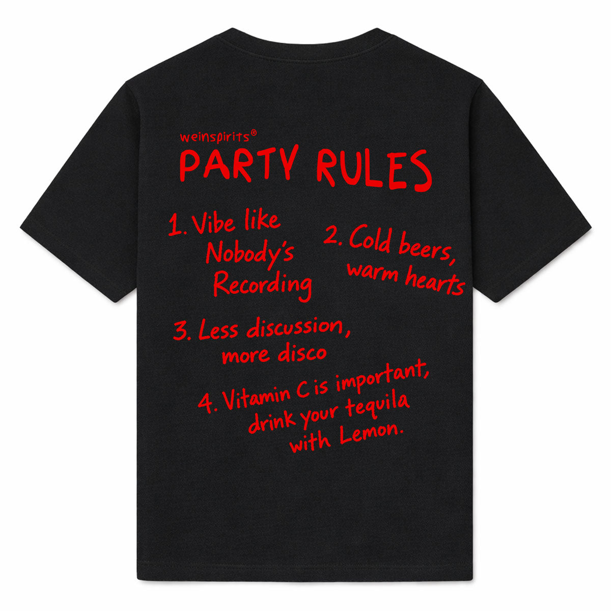 PARTY RULES - Premium T-Shirt Backprint