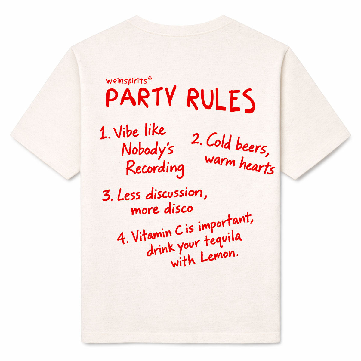 PARTY RULES - Premium T-Shirt Backprint